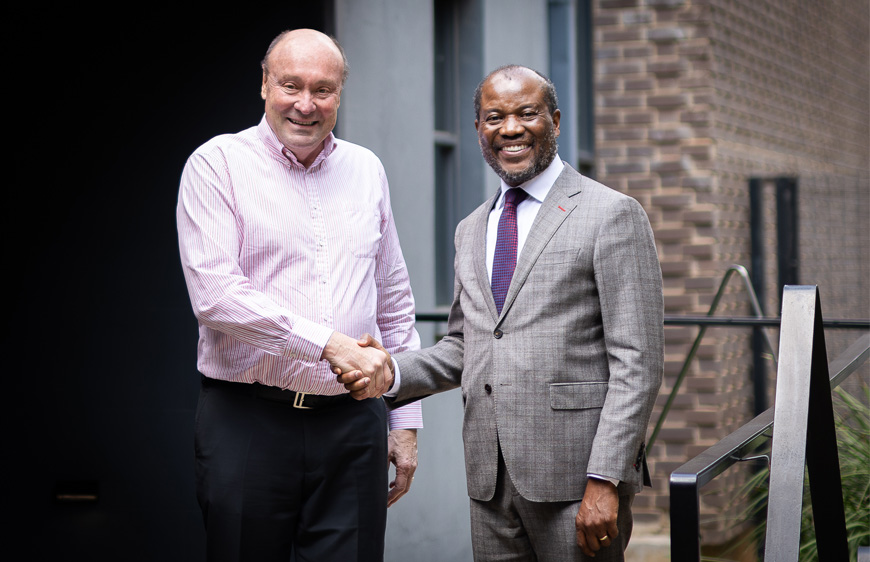 Chris Seabrooke and Professor Zeblon Vilakazi